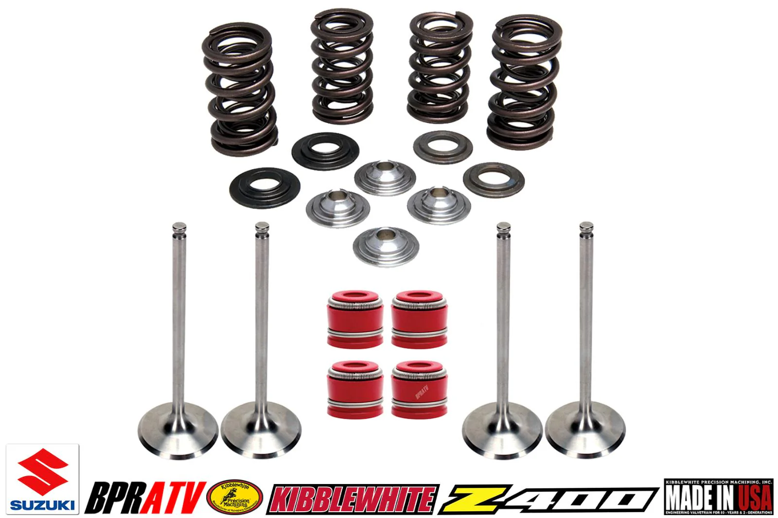 Suzuki DRZ400 Z400 Kibblewhite White Diamond Valves Titanium Spring Kit Red Seal - Image 4