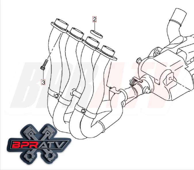 Suzuki GSX1300R GSX 1300R Hayabusa TITANIUM Exhaust Manifold Gasket Repair Kit - Image 8