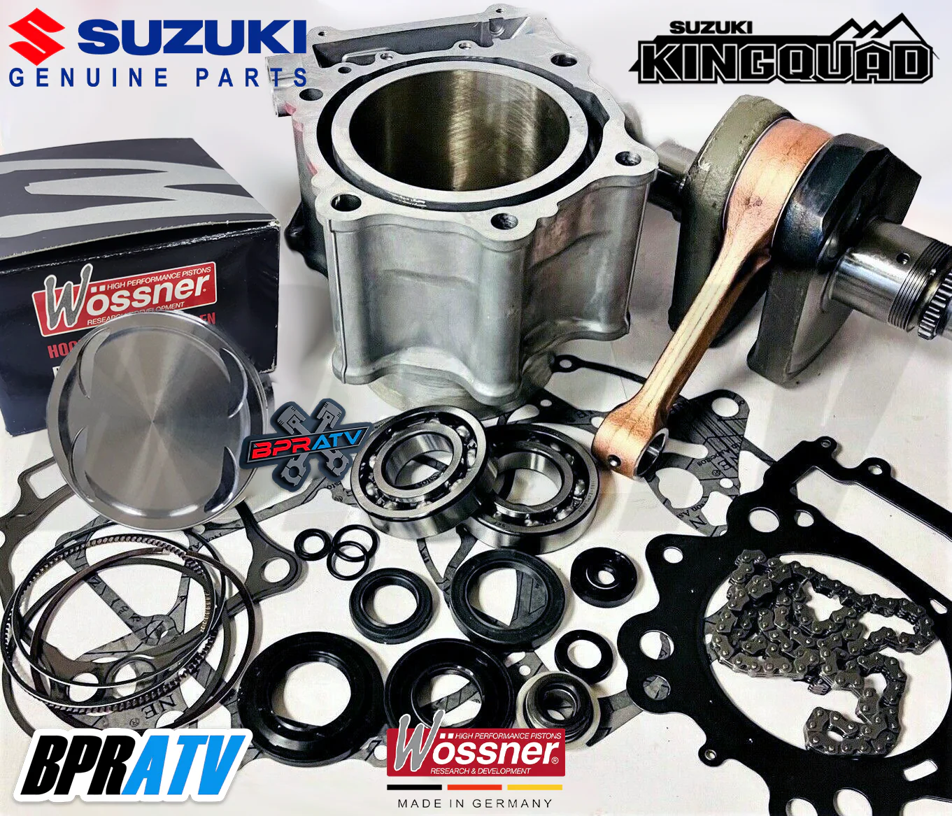 Suzuki King Quad LTA 750 OEM Cylinder Crank Motor Engine Top Bottom Rebuild Kit - Image 5