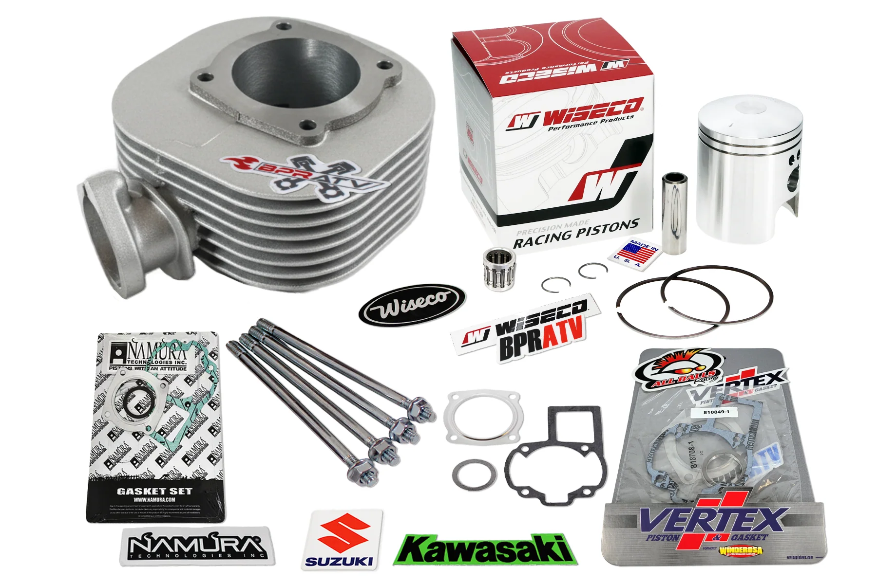 Suzuki LT80 Big Bore Top End Rebuild Kit Kawasaki KFX80 Bore 52mm Wiseco Piston - Image 5