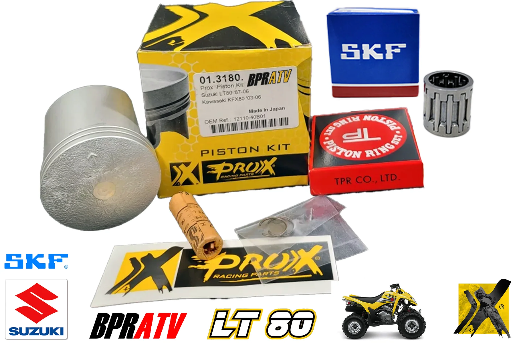 Suzuki LT80 LT 80 Pro X 50.50mm .50mm Oversize ProX Piston Kit 01.3180.050 JAPAN - Image 5