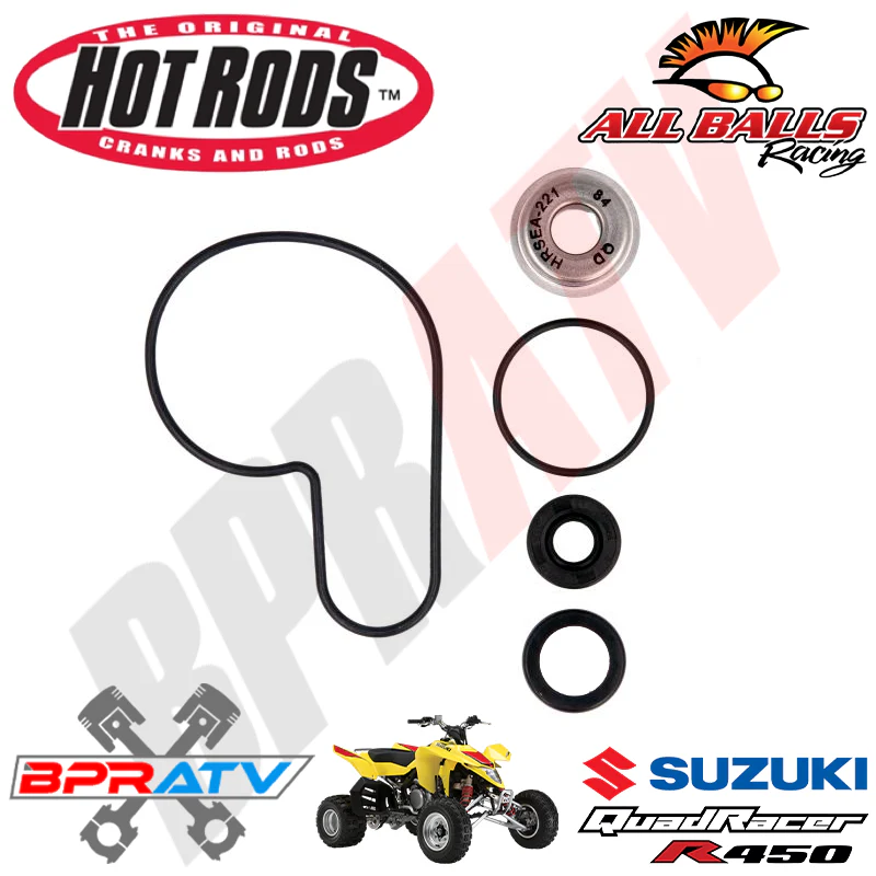 Suzuki LTR450 Hot Rods Water Pump Rebuild Kit Bearings Engine Cover Gasket Seal - Image 5