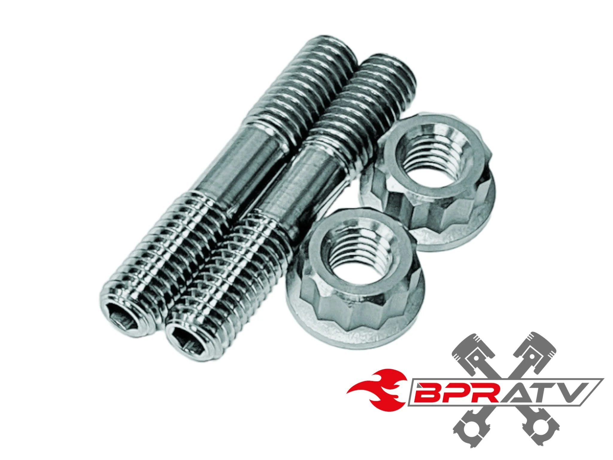 Suzuki LTR450 LTR 450 BPRATV Talon Titanium Cylinder Head & Ti Exhaust Studs Kit - Image 2