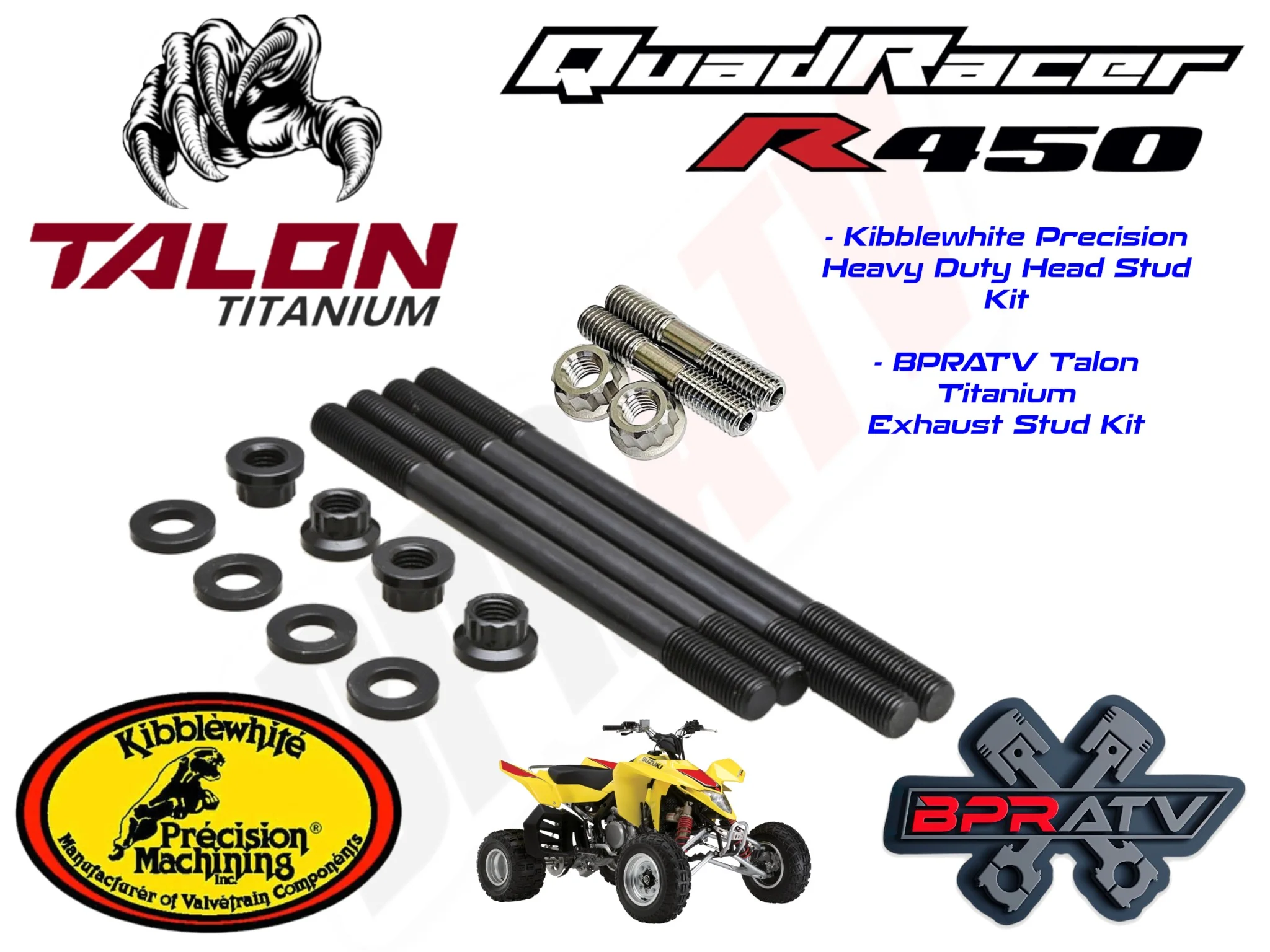 Suzuki LTR450 LTR 450 Cylinder Head Exhaust Studs 98mm Big Bore Cometic Gaskets - Image 14