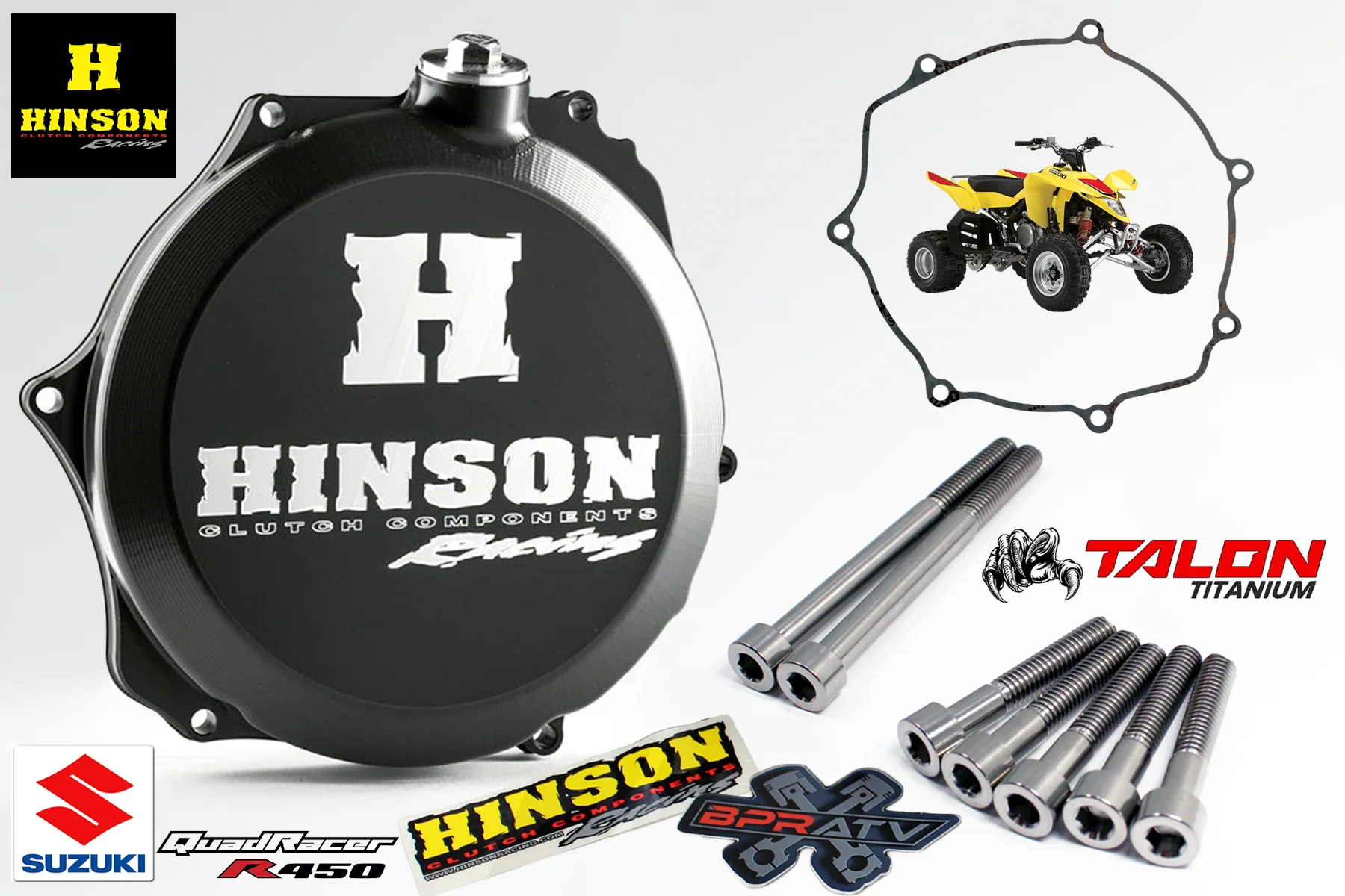 Suzuki LTR450 LTR 450 Hinson Billetproof Clutch Cover Gasket TITANIUM Bolts Kit - Image 2