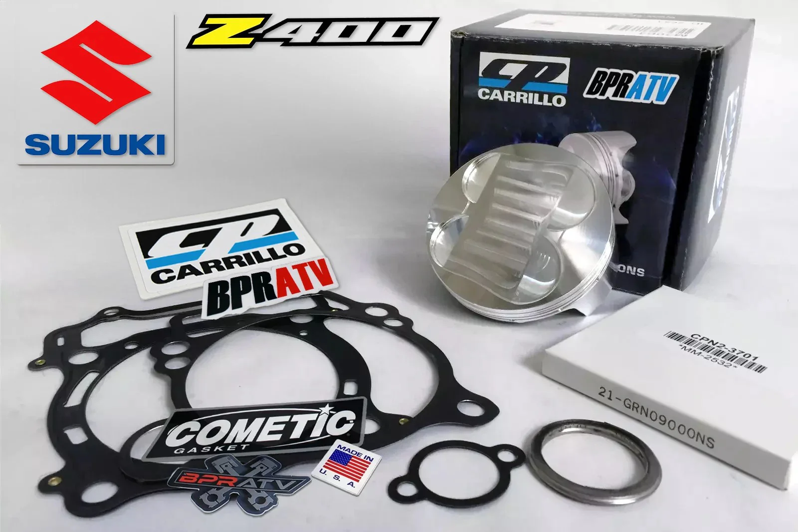 Suzuki LTZ400 LT-Z 400 94mm 434cc Big Bore 12.5:1 CP Piston MLS Top End Gaskets - Image 17