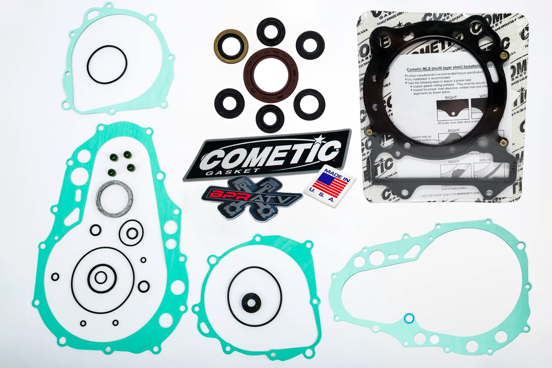 Suzuki LTZ400 Gasket Kit 94mm Cometic Head Gasket Viton Seals OEM Rebuild Set US - Image 3