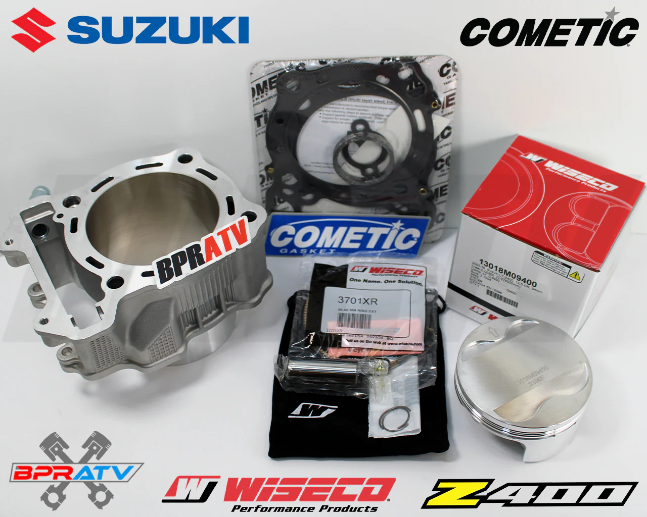 Suzuki LTZ400 LTZ 400 Cylinder Wiseco Piston Gasket Big Bore Top End Rebuild Kit - Image 3