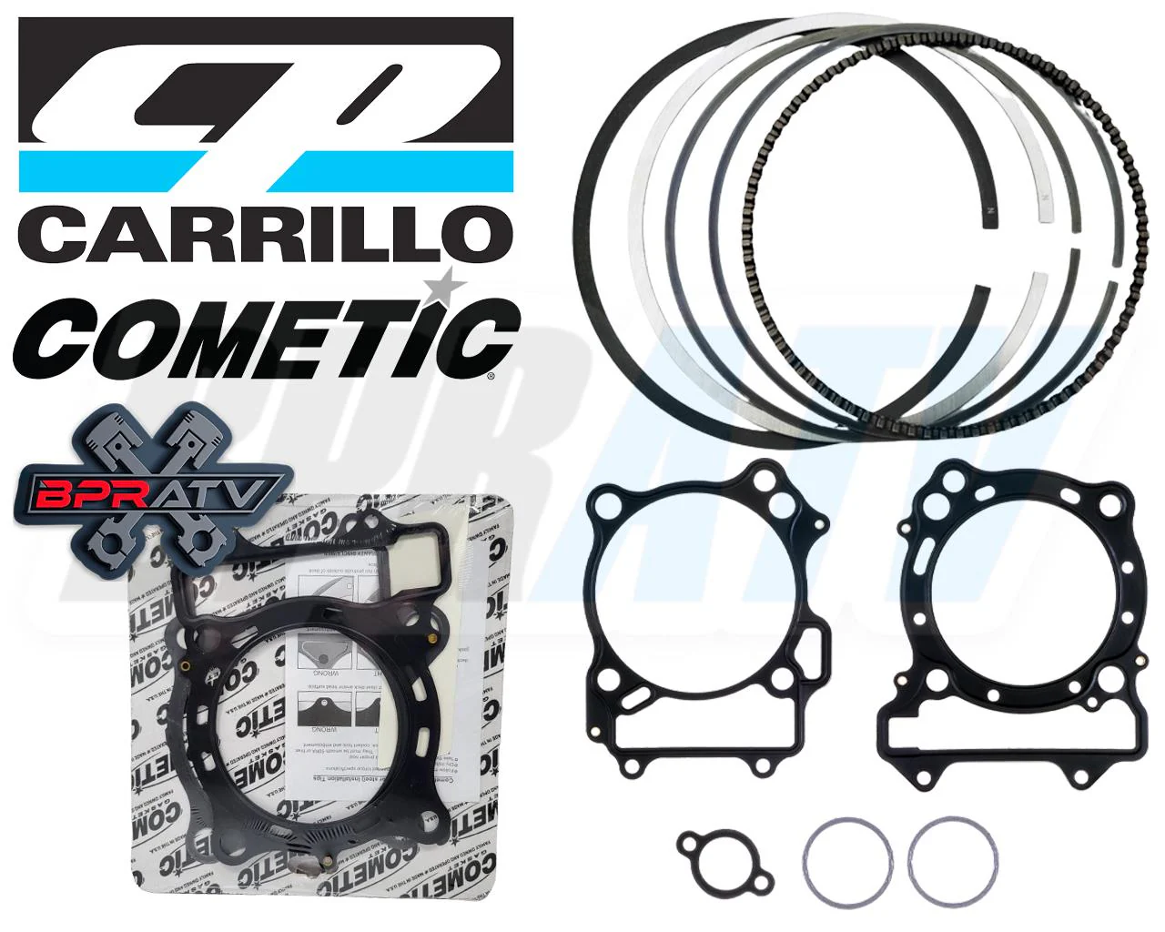 Suzuki LTZ400 LTZ 400 Stock Cylinder 12.5:1 CP Piston Gasket Top End Rebuild Kit - Image 8