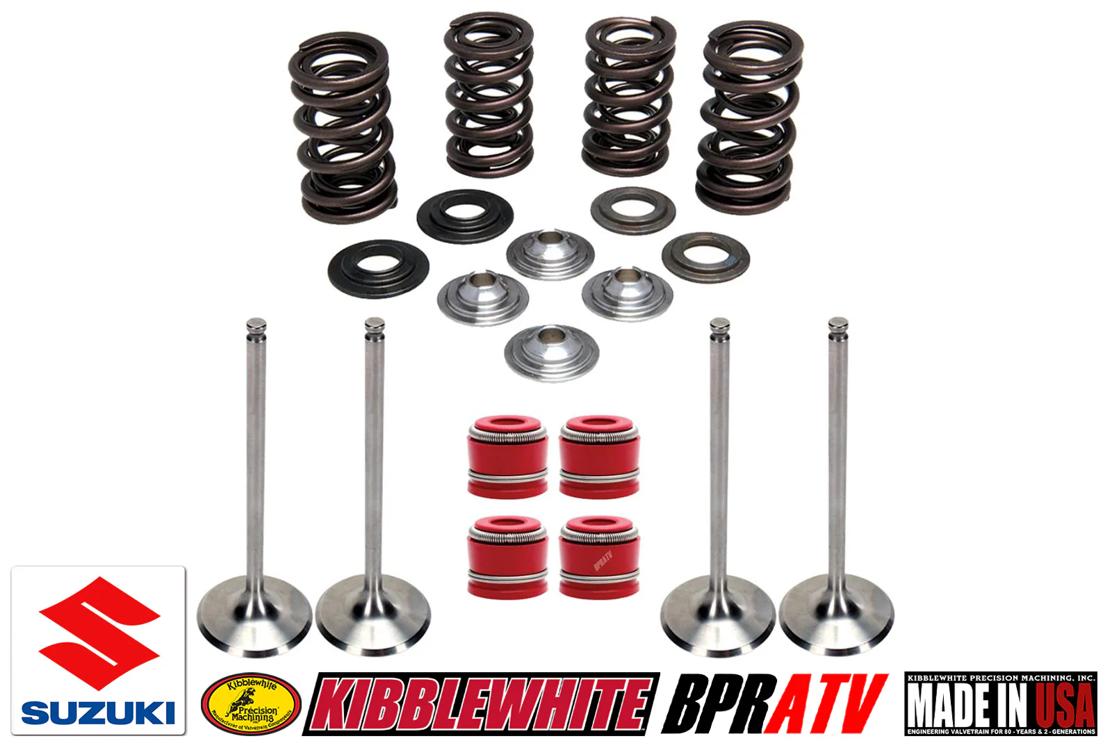 Suzuki RMZ 250 RMZ 250 Kibblewhite Intake & Exhaust Valves & TITANIUM Spring Kit - Image 2