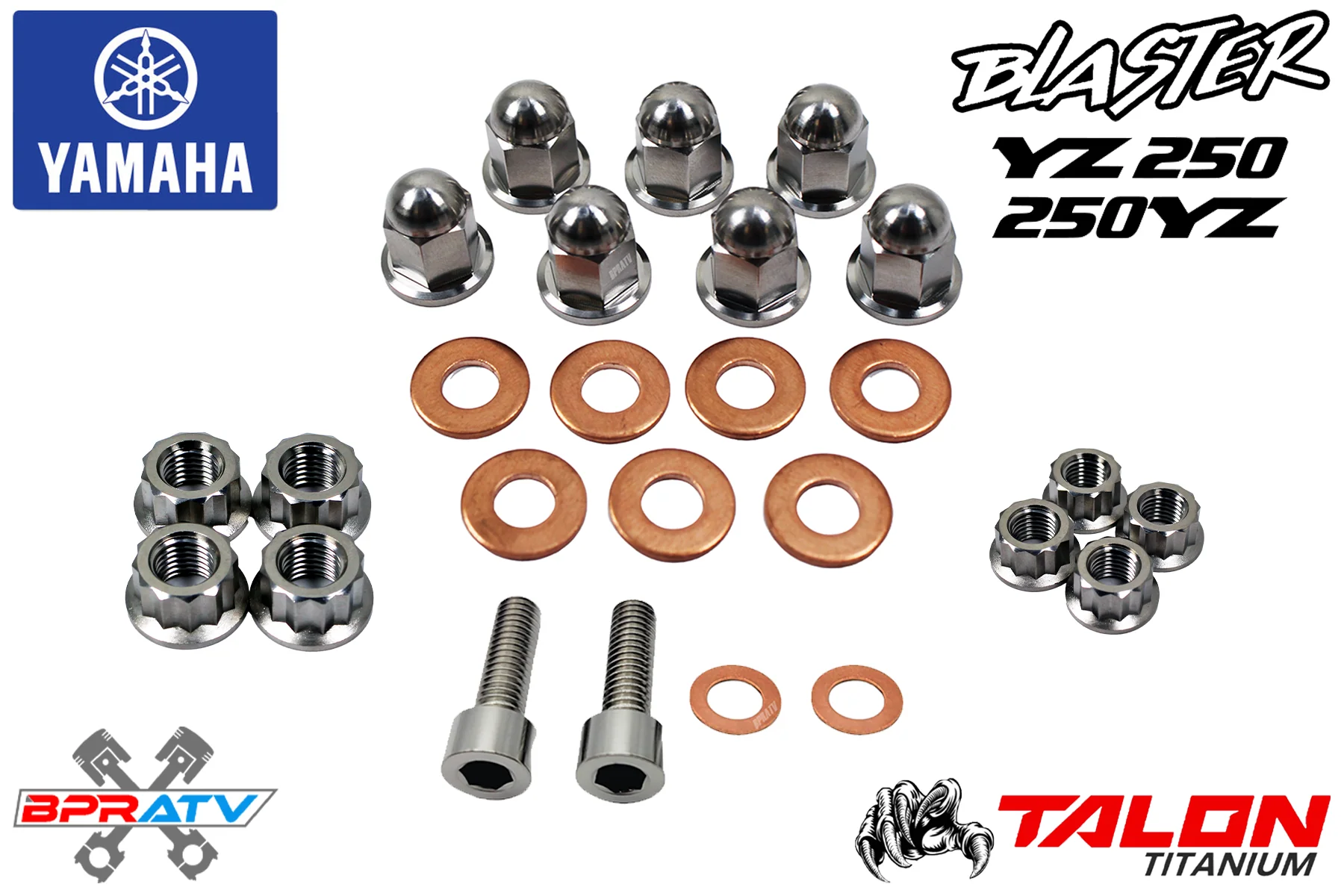 TITANIUM Blaster 200 YFS200 Top End Engine Cylinder Head Acorn Cap Nuts Kit Set - Image 2