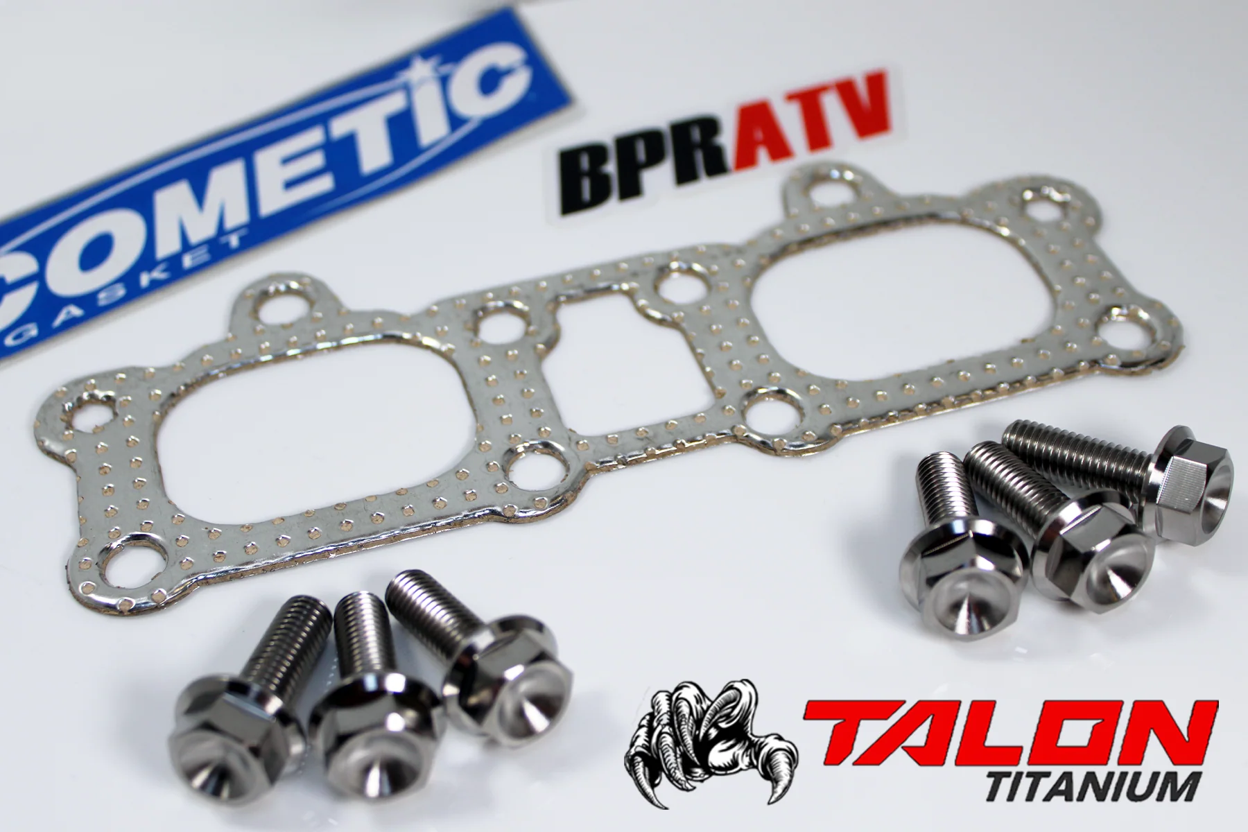 Titanium Exhaust Manifold Bolts Cometic Armor Core Gasket Polaris 1000cc Models - Image 2