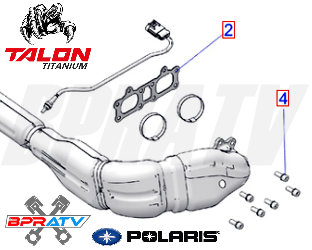 Titanium Exhaust Manifold Bolts Cometic Armor Core Gasket Polaris 1000cc Models - Image 5