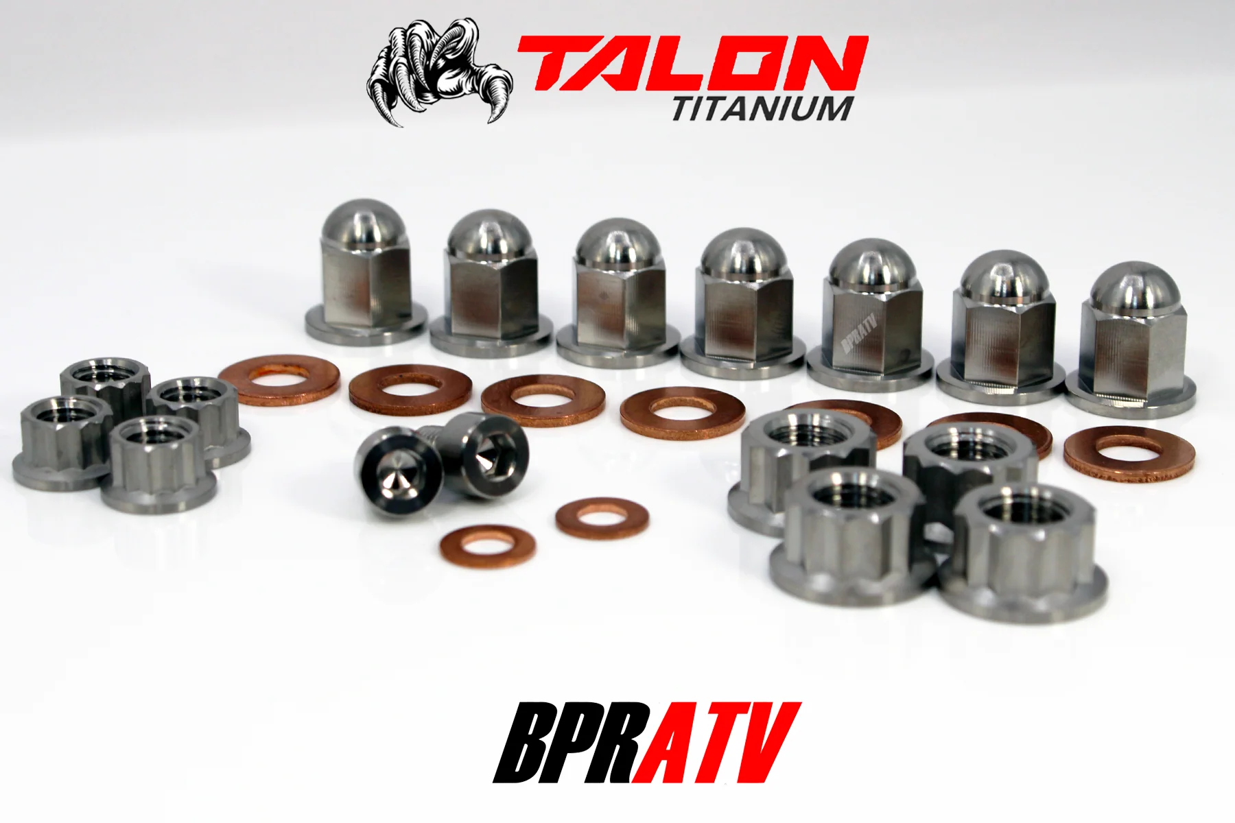 TITANIUM Honda TRX 250R ATC 250R Top End Engine Cylinder Head Acorn Nuts Kit Set - Image 14
