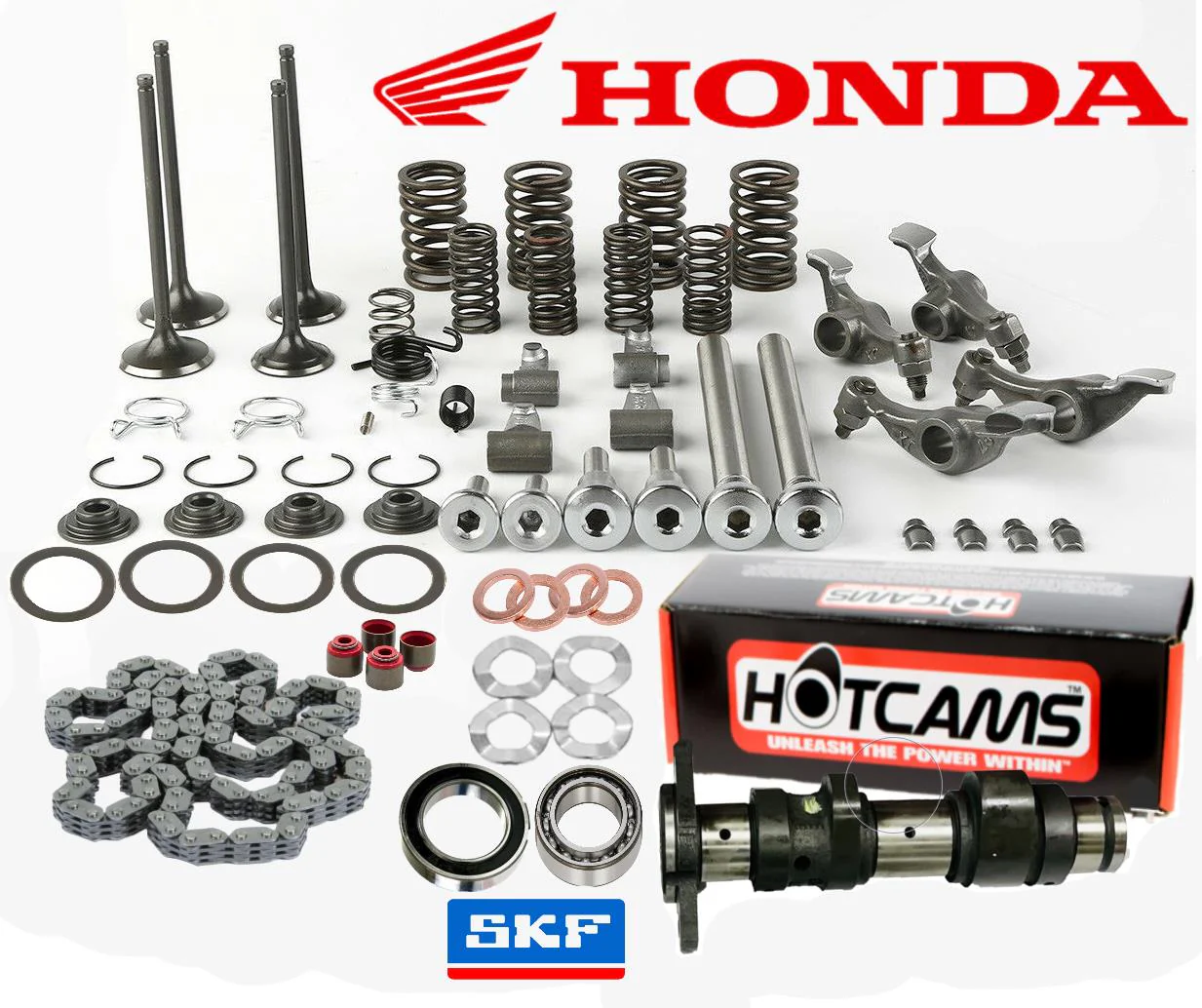 TRX 400EX Hotcams Stage 1 Stock Replace Camshaft Valves Rockers Head Rebuild Kit - Image 20