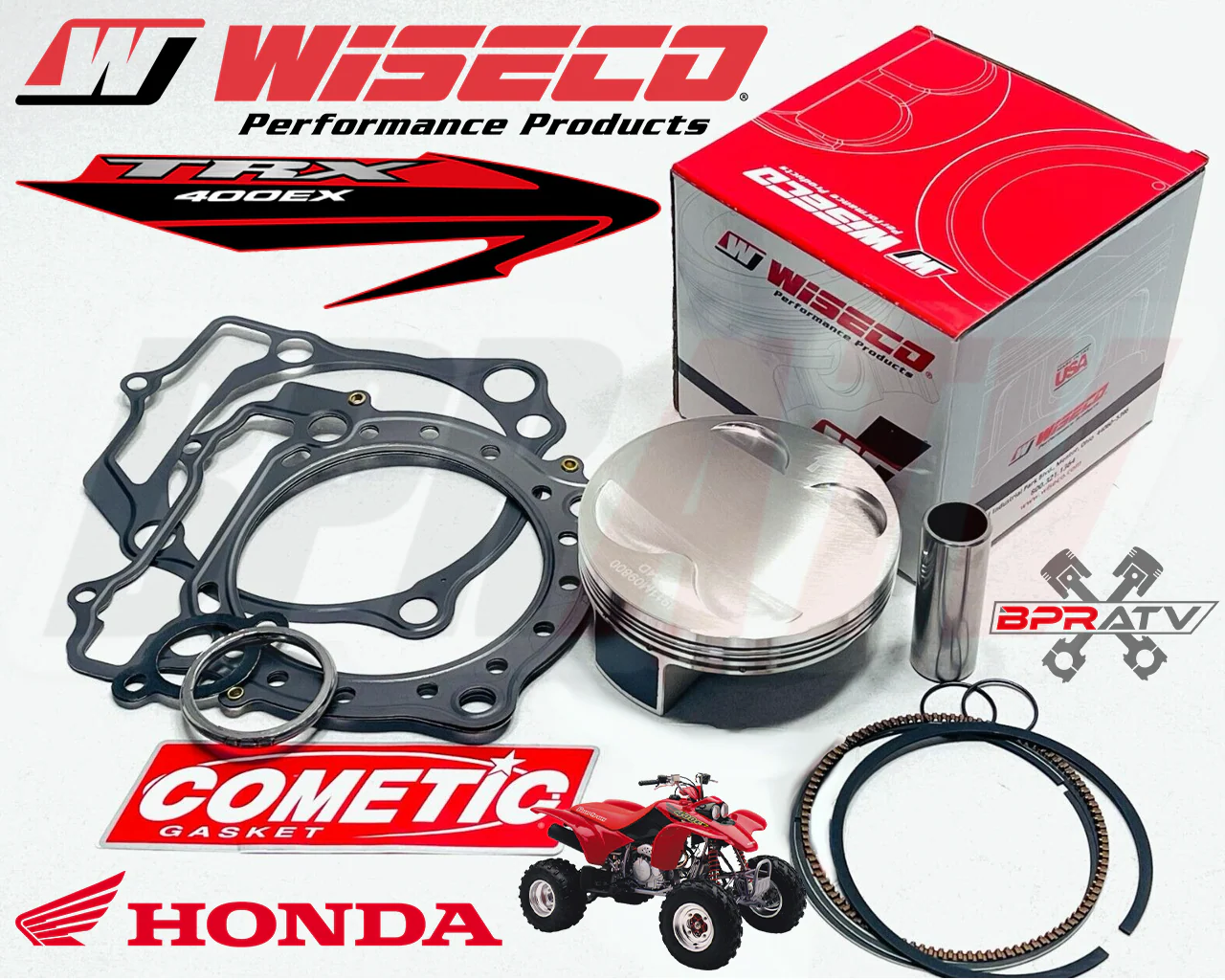 TRX 400EX TRX400EX 400X 87mm 87 416cc Big Bore Cylinder 10:1 Top End Rebuild Kit - Image 5