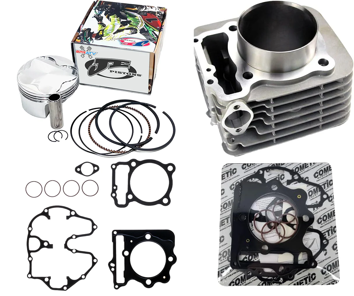 TRX400EX 400EX 400X 85mm Bore Cylinder JE Piston Cometic Gaskets Top Rebuild Kit - Image 3