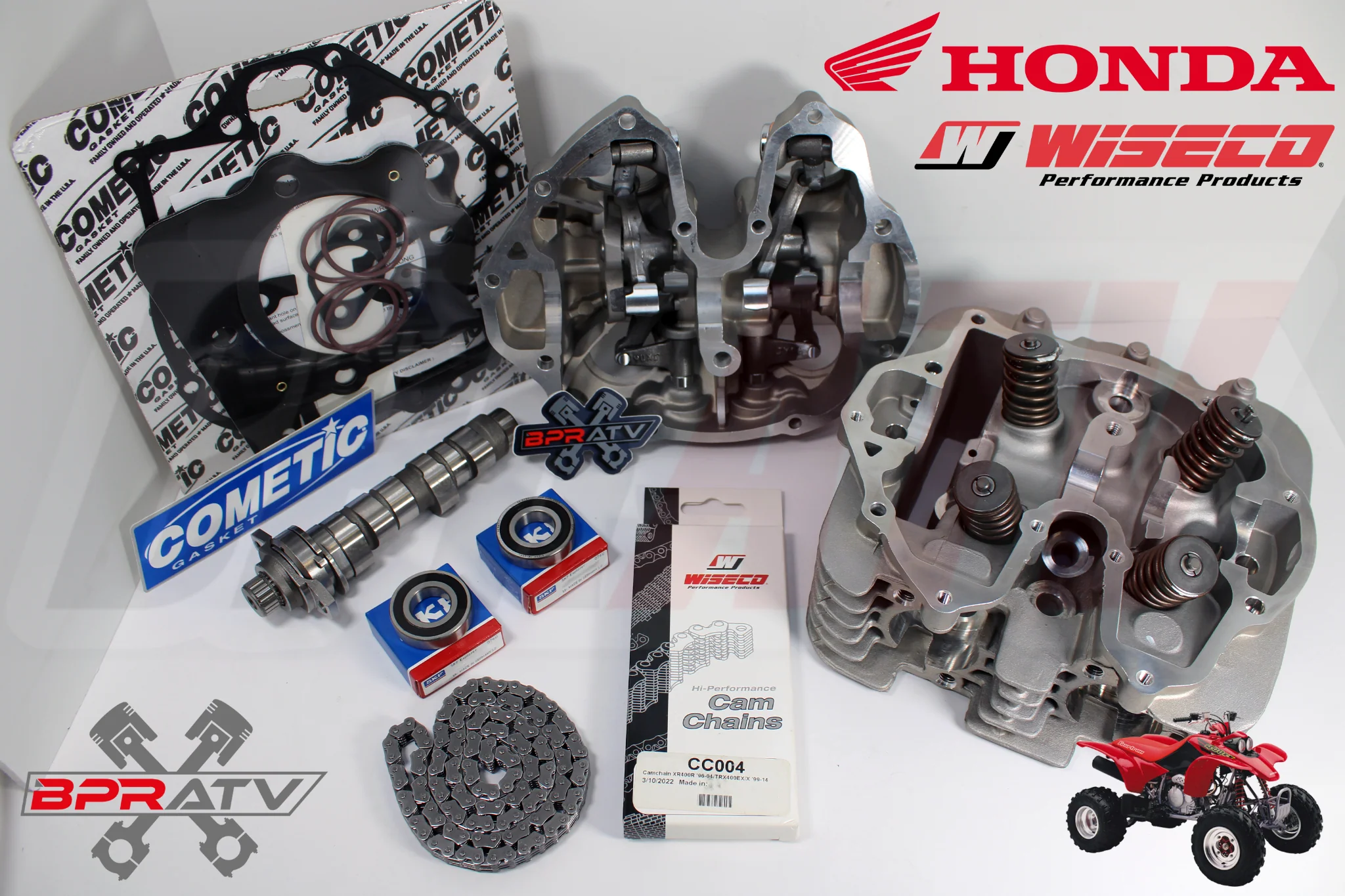TRX 400EX 400EX Cylinder Head Stage 2 Hot Cams WISECO Chain Big Bore Cometic Kit - Image 7