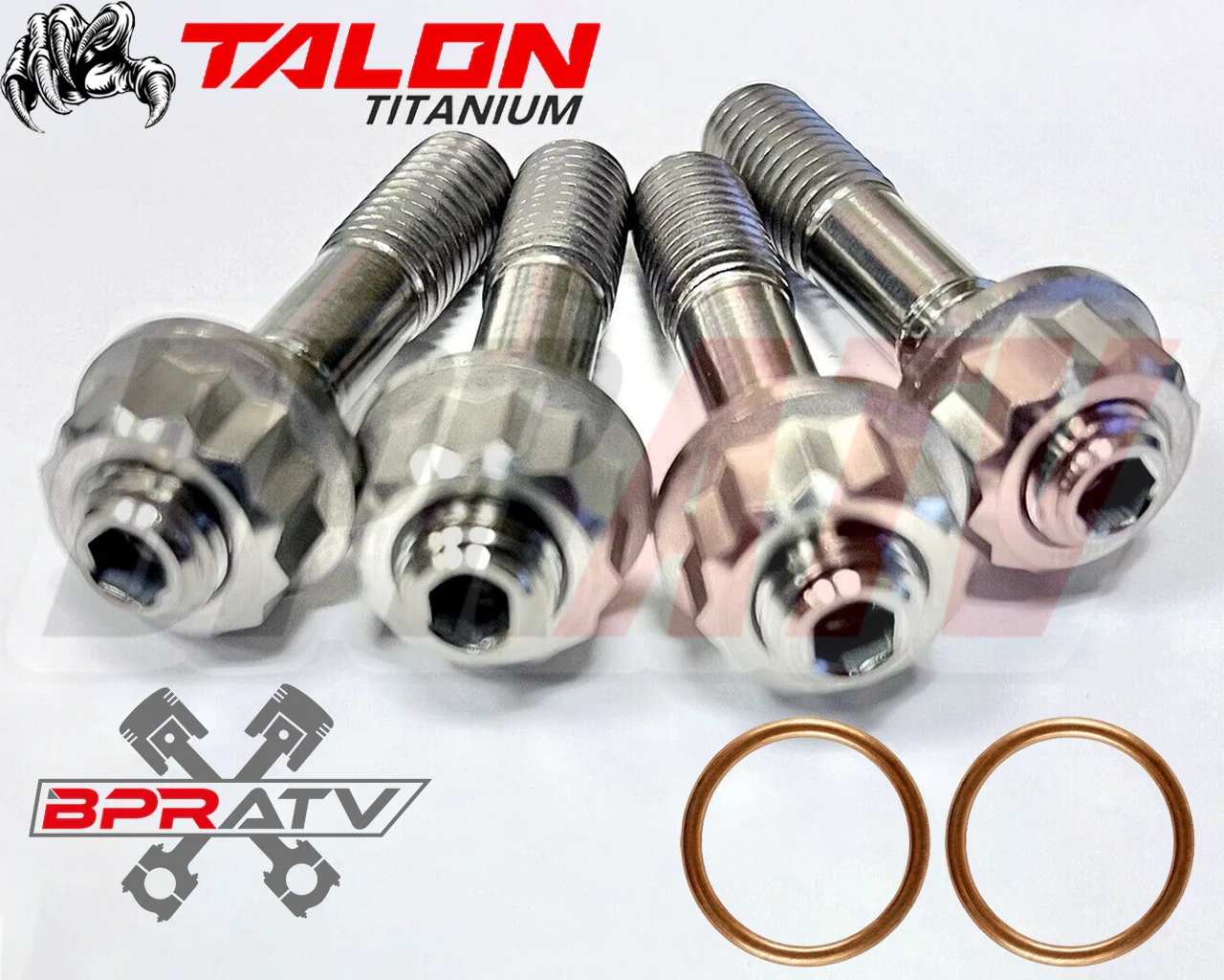 TRX400EX TRX 400EX Exhaust Studs Titanium Head Pipe Bolts Gasket Upgrade Kit Set - Image 2