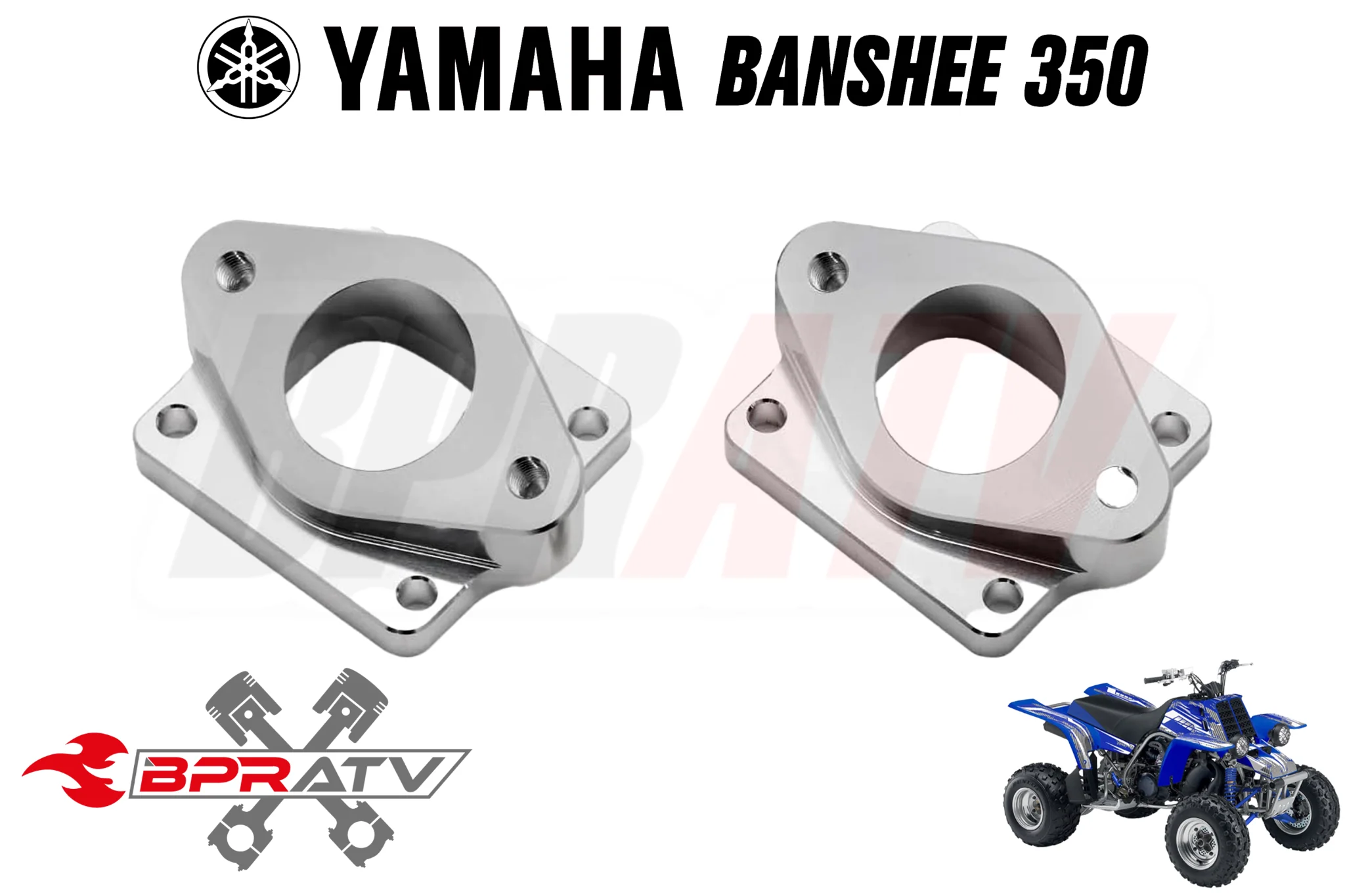 TWO BANSHEE BILLET Aluminum SINGLE INTAKES Carb Boots Intakes 38mm 39mm 41mm PWK - Image 2