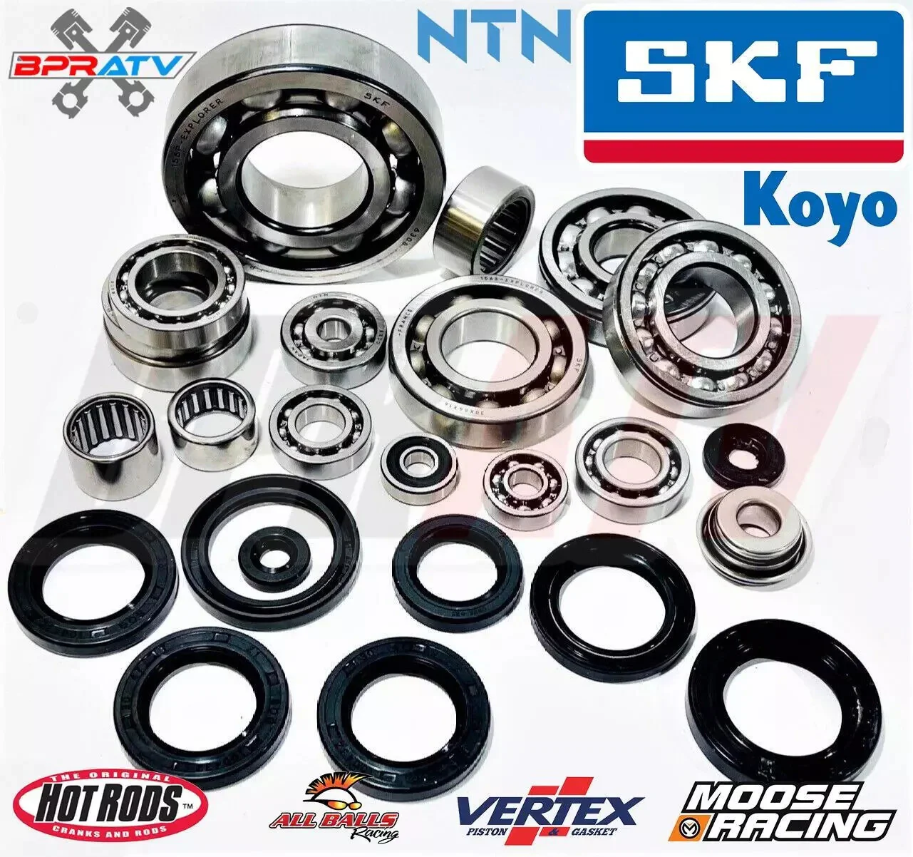 Viking 700 Transmission Crank Motor Bearings Bottom End Motor Engine Bearing Kit - Image 3