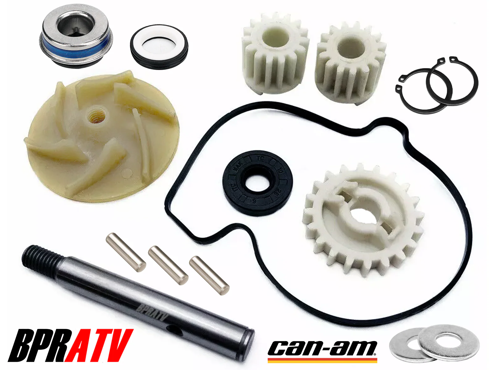 Water Impeller Water Pump Shaft Rotary Seal Oil Seal Can Am 1000 BRP 800 Rebuild - Image 17