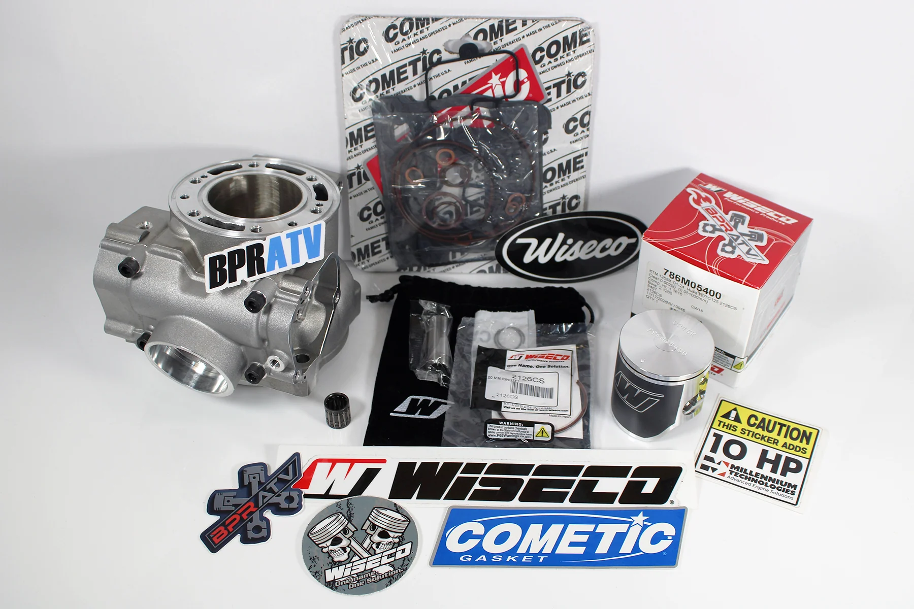 BPRATV 54mm Stock Top End Rebuild Kit KTM 125 SX XC Husqvarna TC & Wiseco Piston - Image 17