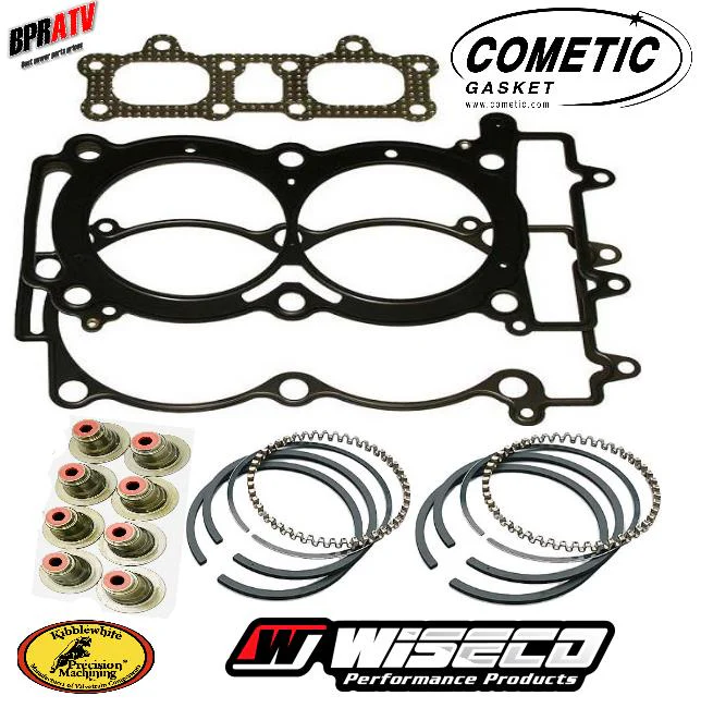 RZR XP XP-4 1000 Wiseco Piston Rings 93mm Stock JE Ring Seals Top End Gasket Kit - Image 6
