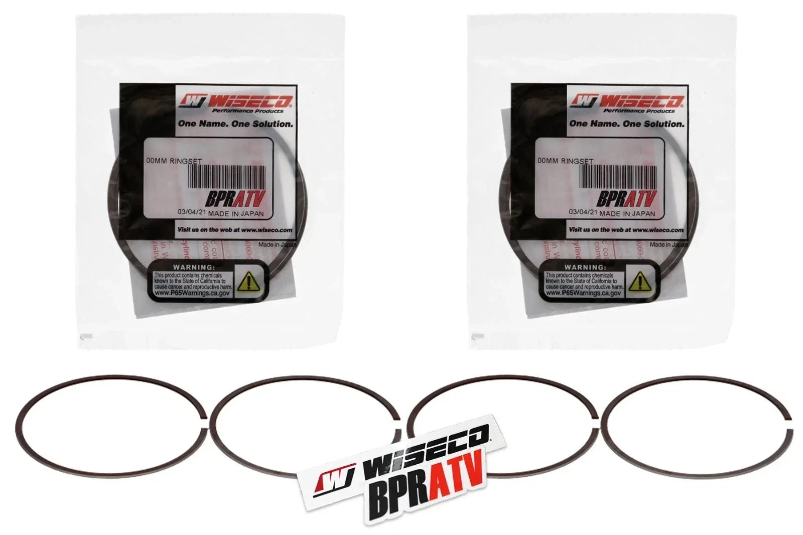 Banshee Wiseco 65mm Pistons Piston Set Pair Bore Pro Lite Standard +1mm Oversize - Image 10