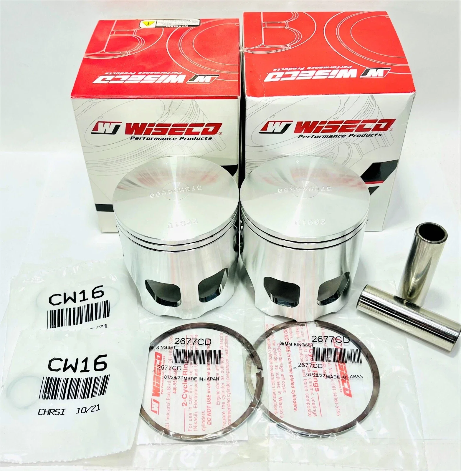Banshee Wiseco 65mm Pistons Piston Set Pair Bore Pro Lite Standard +1mm Oversize - Image 6