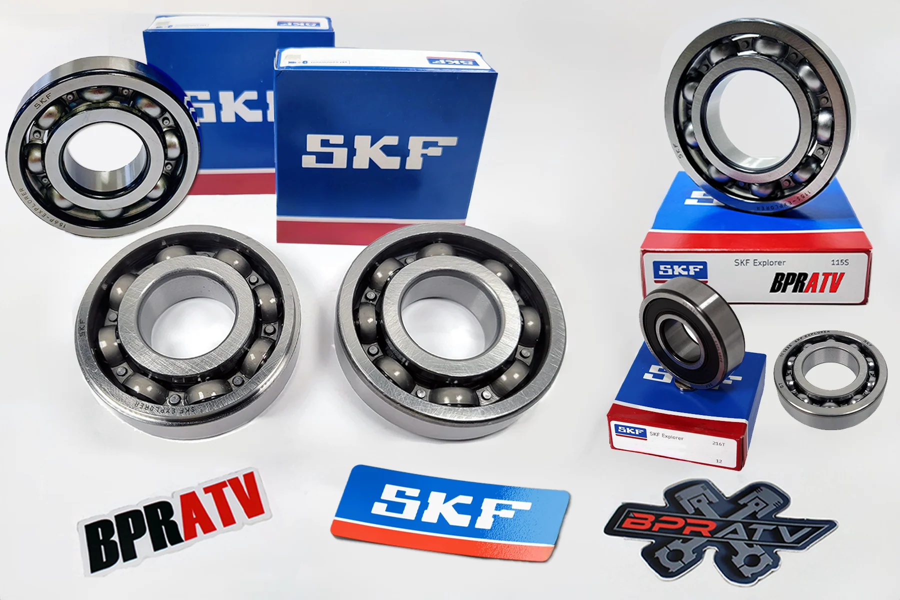 Yamaha 350 Engine Rebuild Bearing Kit SKF Main Crank Seals Raptor Warrior YFM350 - Image 6