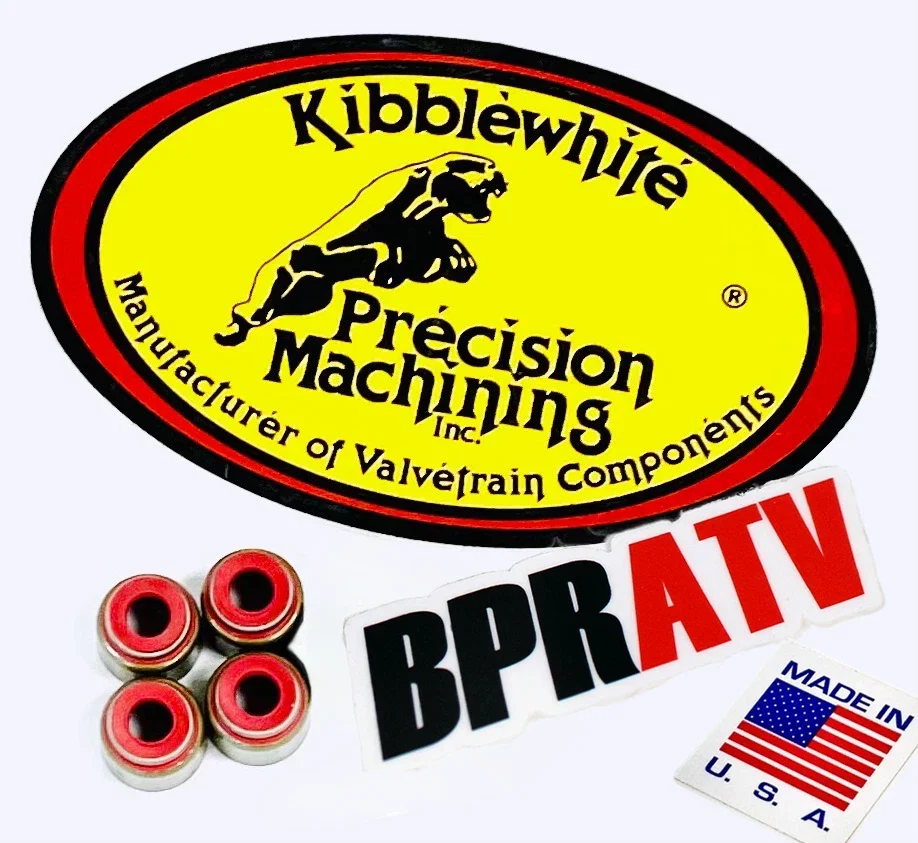 Yamaha 660 Raptor Rhino Grizzly Kibblewhite Stainless Valve Kit & Red Viton Seal - Image 5