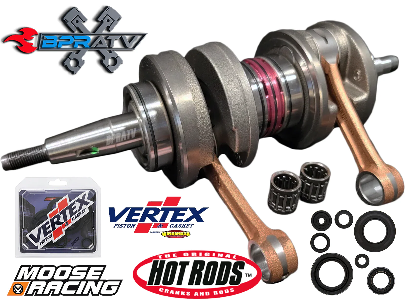 Yamaha Banshee 115mm Long Rod Stroker Crank +4mm 4 mil 4mm Main Bearings & Seals - Image 2