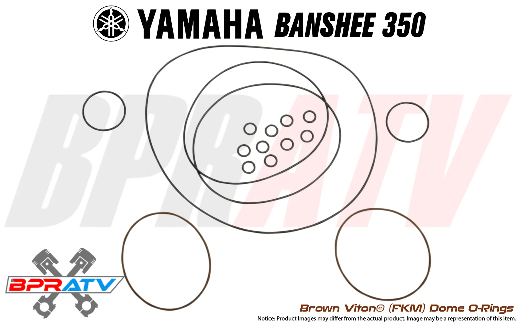 Yamaha Banshee 350 BPRATV Cool Head Domes Orings O-rings BROWN VITON O-Ring Kit - Image 14