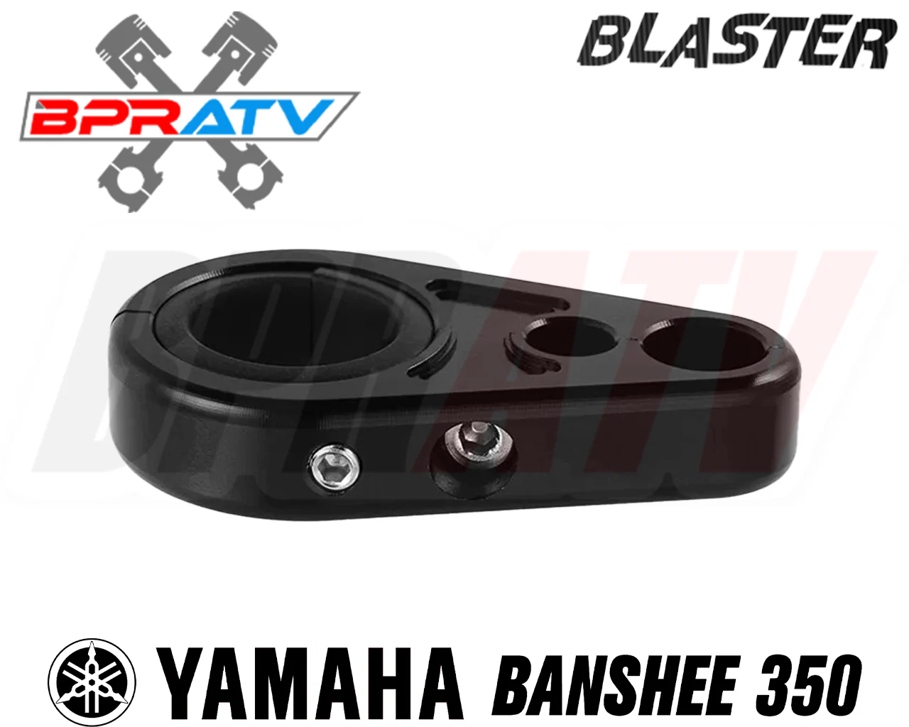 Yamaha Banshee 350 CNC Billet Black Front A-Arm Brake Line Clamps Universal Pair - Image 3