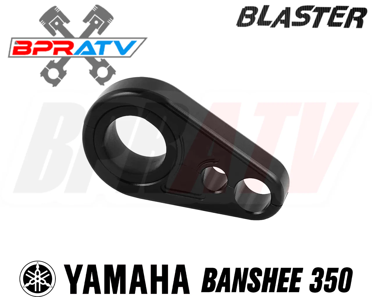 Yamaha Banshee 350 CNC Billet Black Front A-Arm Brake Line Clamps Universal Pair - Image 4