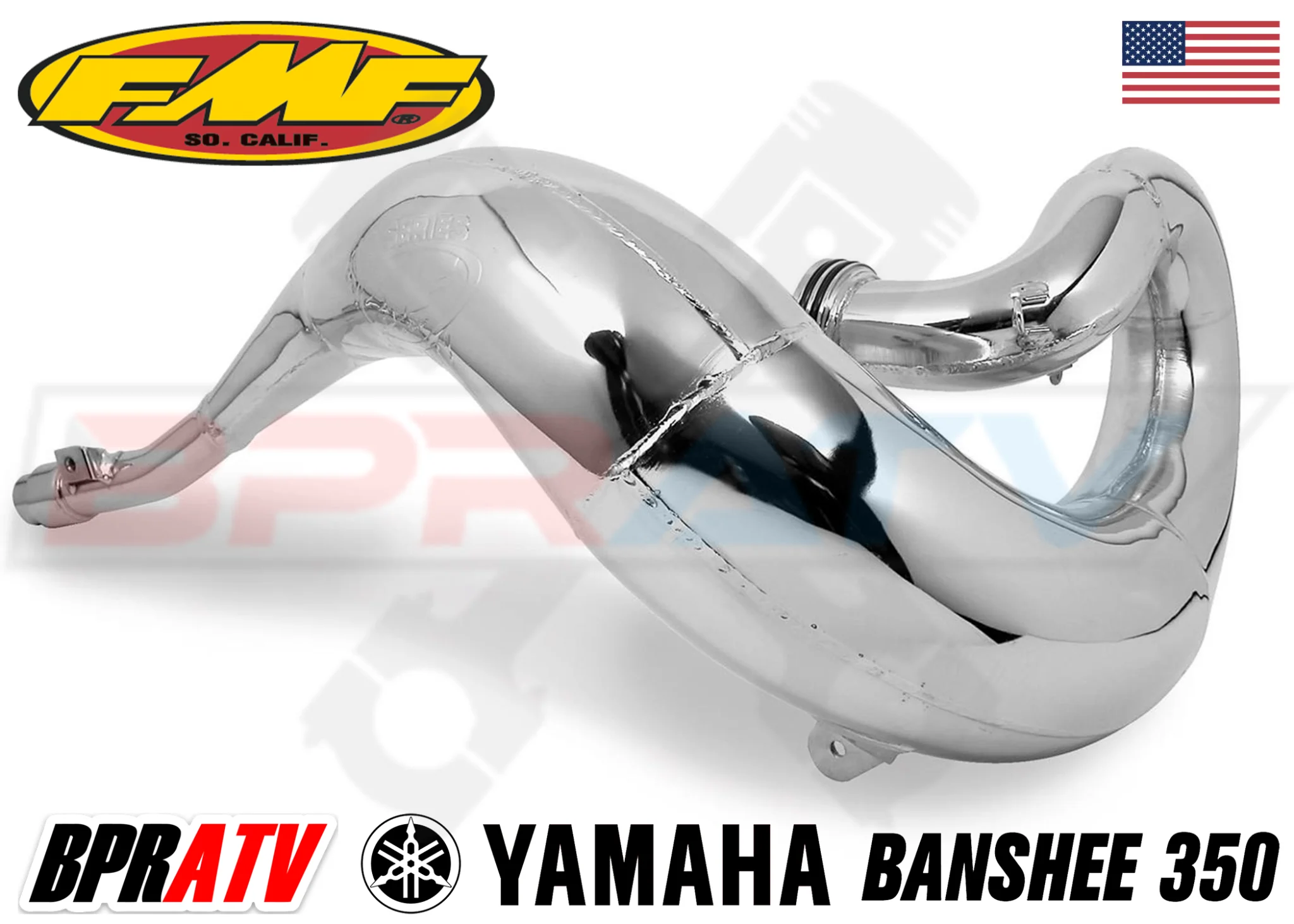 Yamaha Banshee 350 FMF Full Exhaust Fatty Pipes PowerCore 2 II Silencers Set Kit - Image 5