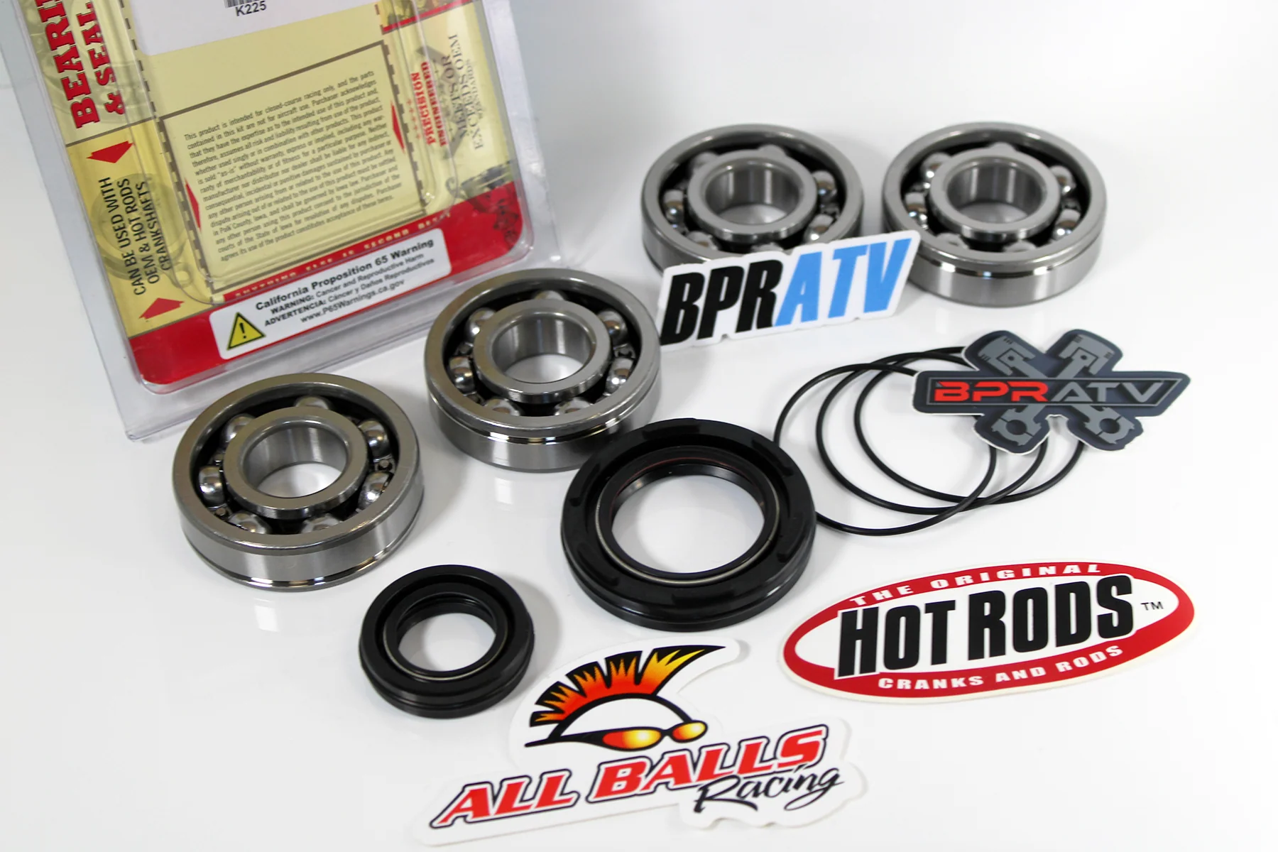 Yamaha Banshee 350 Hot Rods Crankshaft Rebuild Kit Main Bearings O-Rings & Seals - Image 14