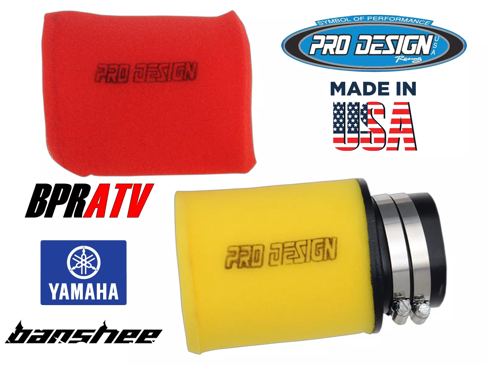 Yamaha Banshee 350 Pro Design Pro Flow Replacement Foam Air Filter Intake PD202 - Image 2