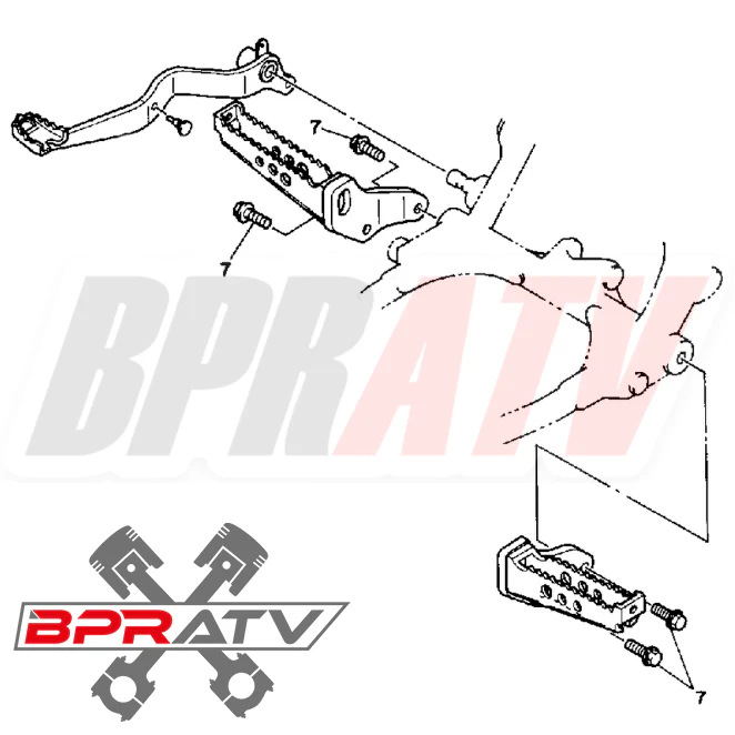 Yamaha Banshee 350 Race TITANIUM Foot Peg Bolts OEM Size Bolt Kit 95817-10025-00 - Image 4