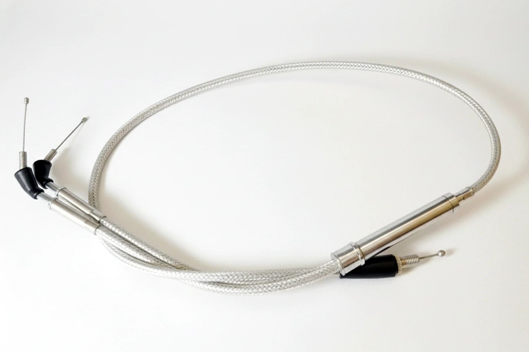 Yamaha Banshee 350 Terry Cable Braided Dual Thumb Throttle Cable PWK PJ 28-39mm! - Image 5