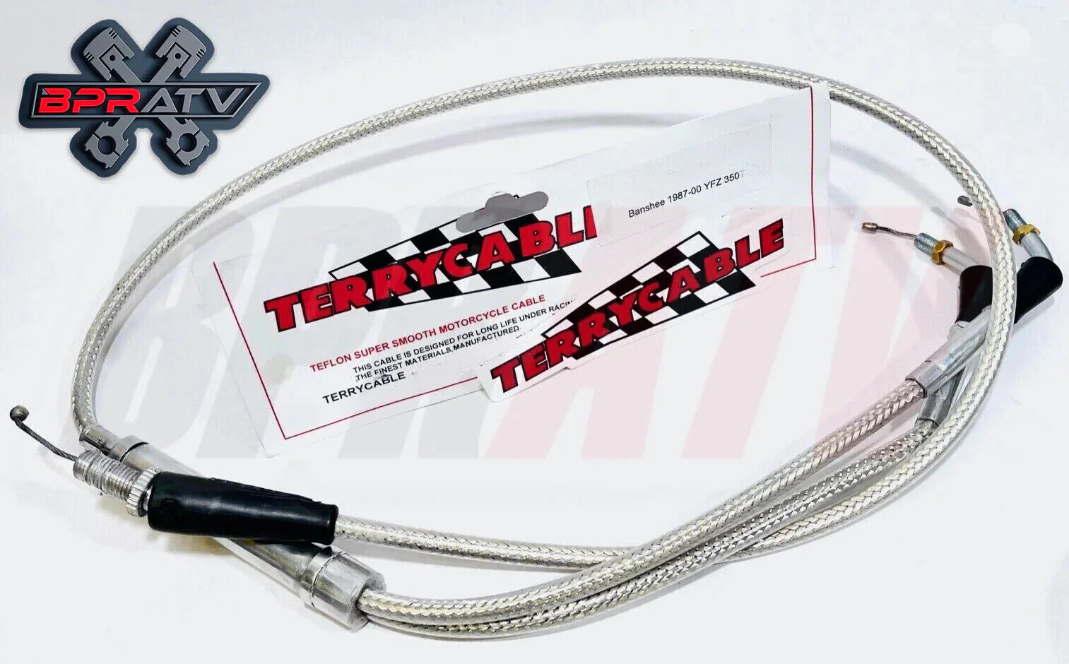 Yamaha Banshee 350 Terry Cable Braided Dual Thumb Throttle Cable PWK PJ 28-39mm! - Image 6