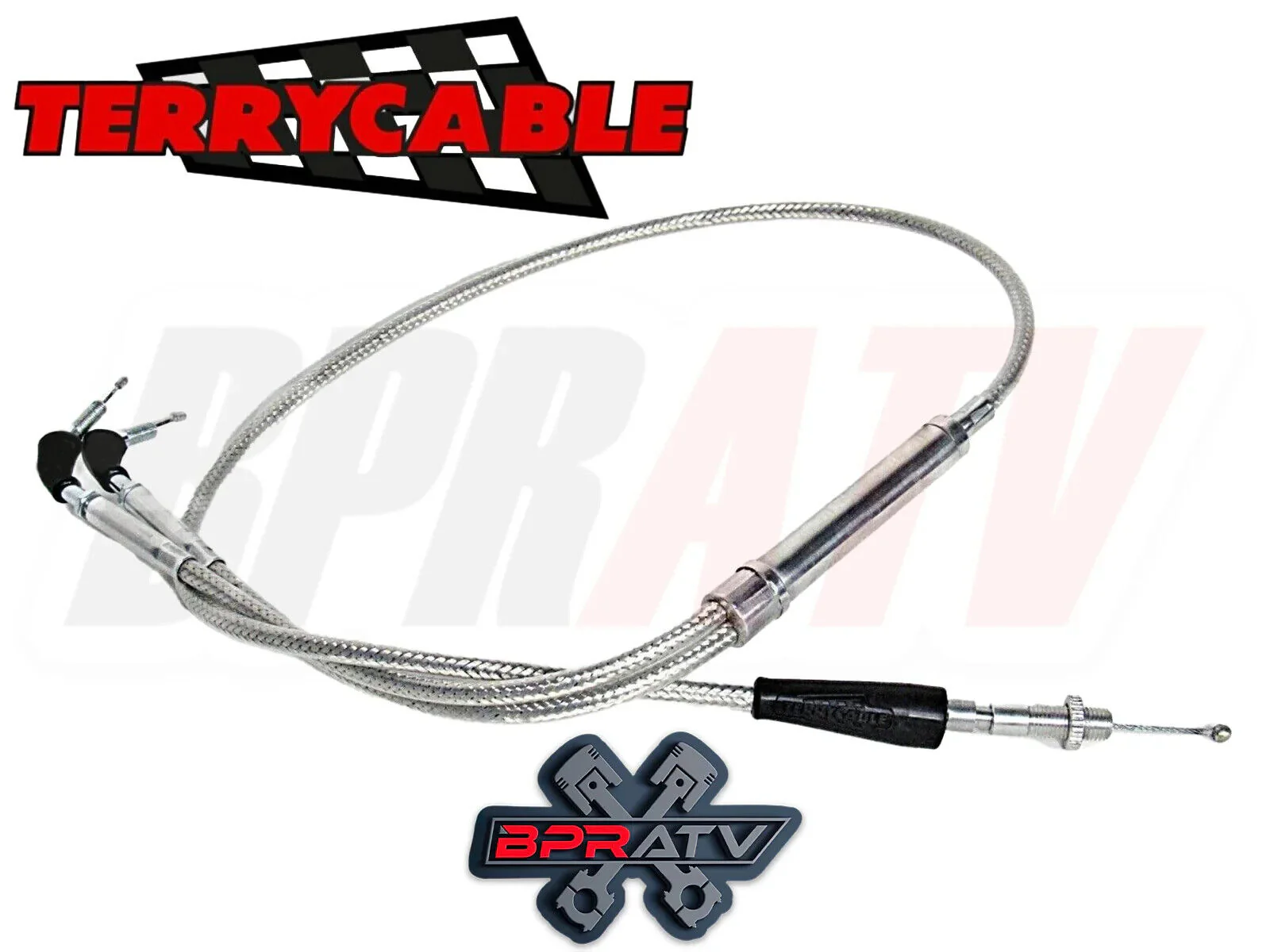 Yamaha Banshee 350 Terry Cable Braided Dual Thumb Throttle Cable PWK PJ 28-39mm! - Image 7