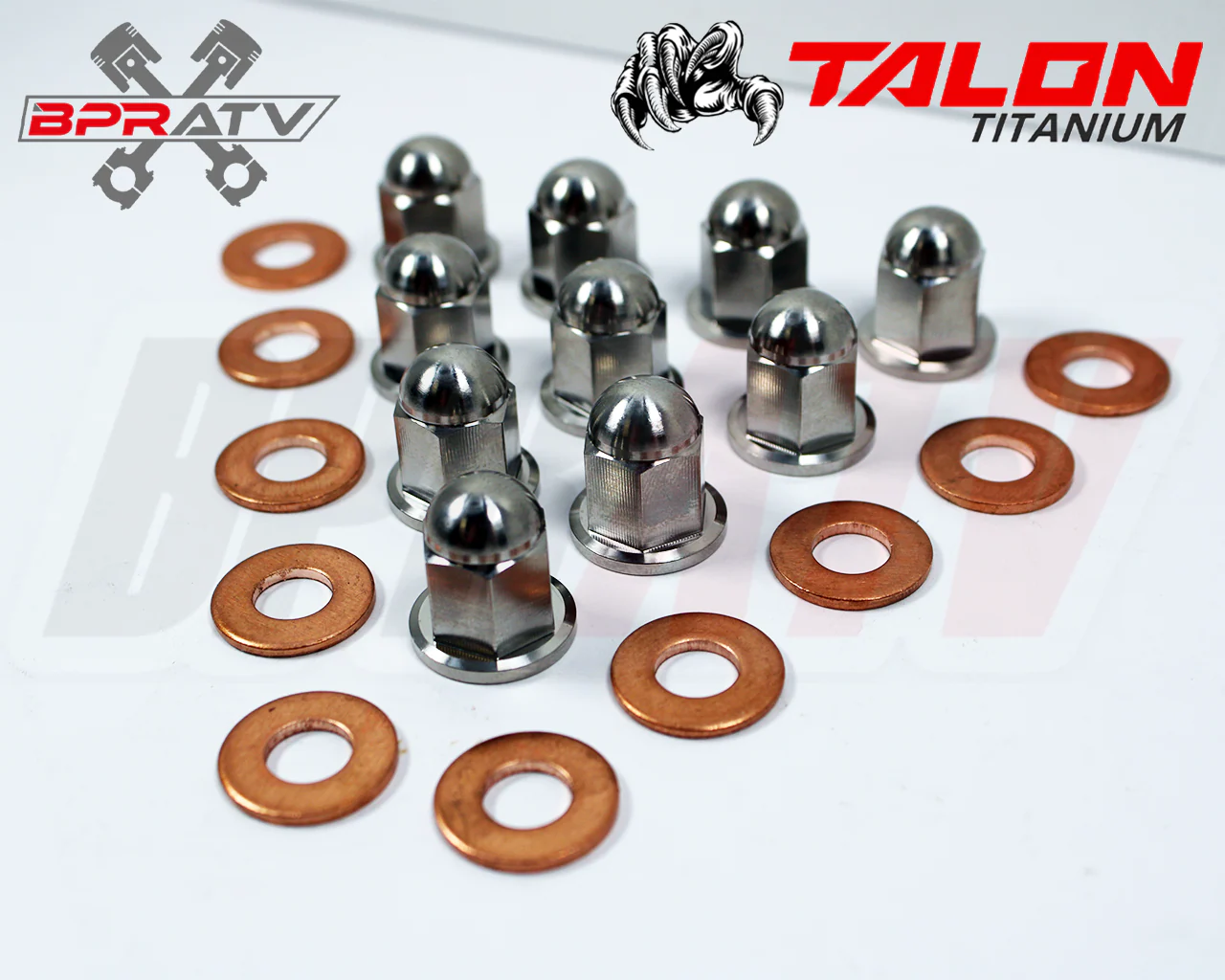 Yamaha Banshee 350 YFZ350 Cool Head Rebuild TITANIUM Acorn Nuts Washers Stud Kit - Image 2