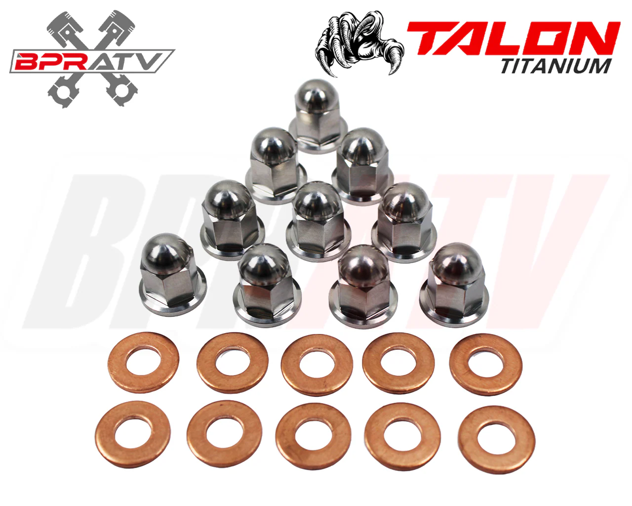 Yamaha Banshee 350 YFZ350 Cool Head Rebuild TITANIUM Acorn Nuts Washers Stud Kit - Image 3