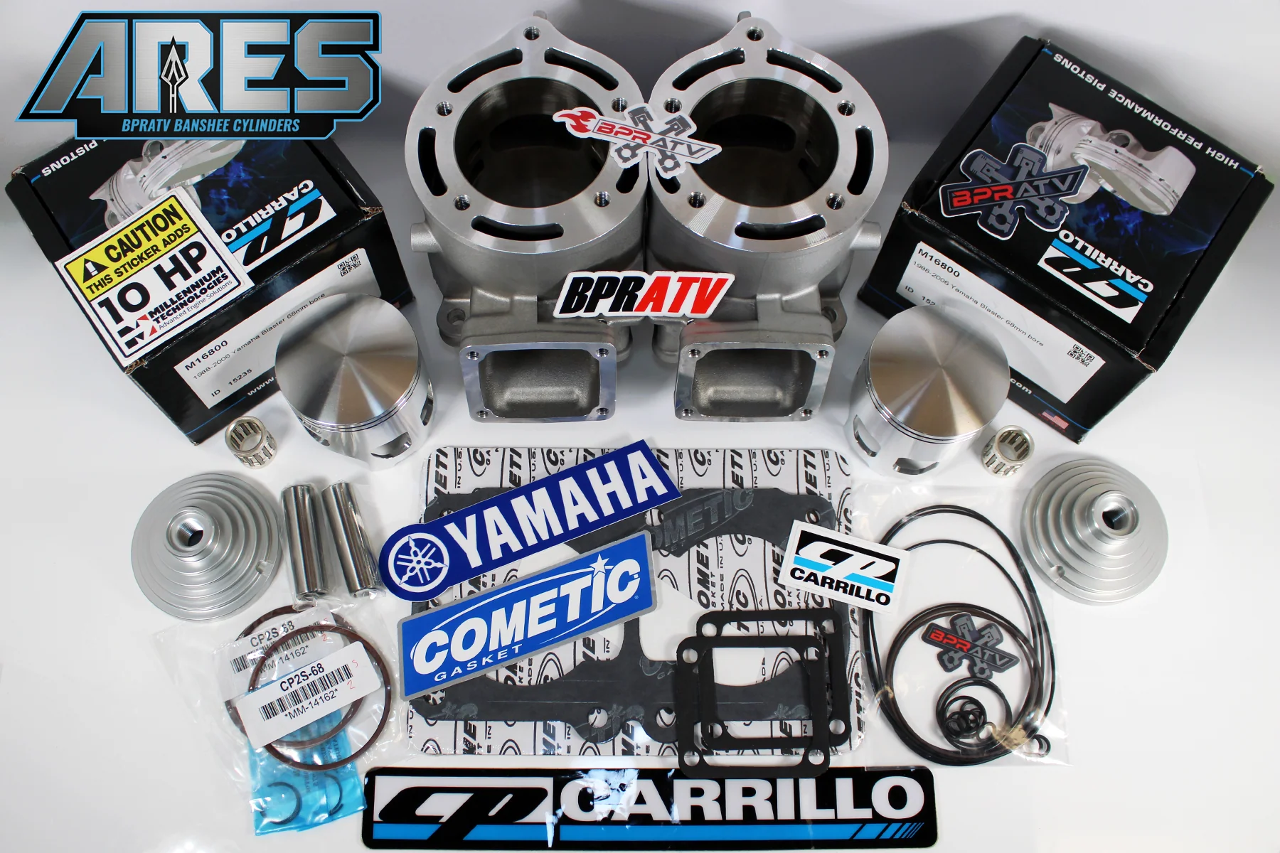 BPRATV Banshee 421cc ARES 68mm Athena Alternative CP Pistons Stroker Engine Kit! - Image 2