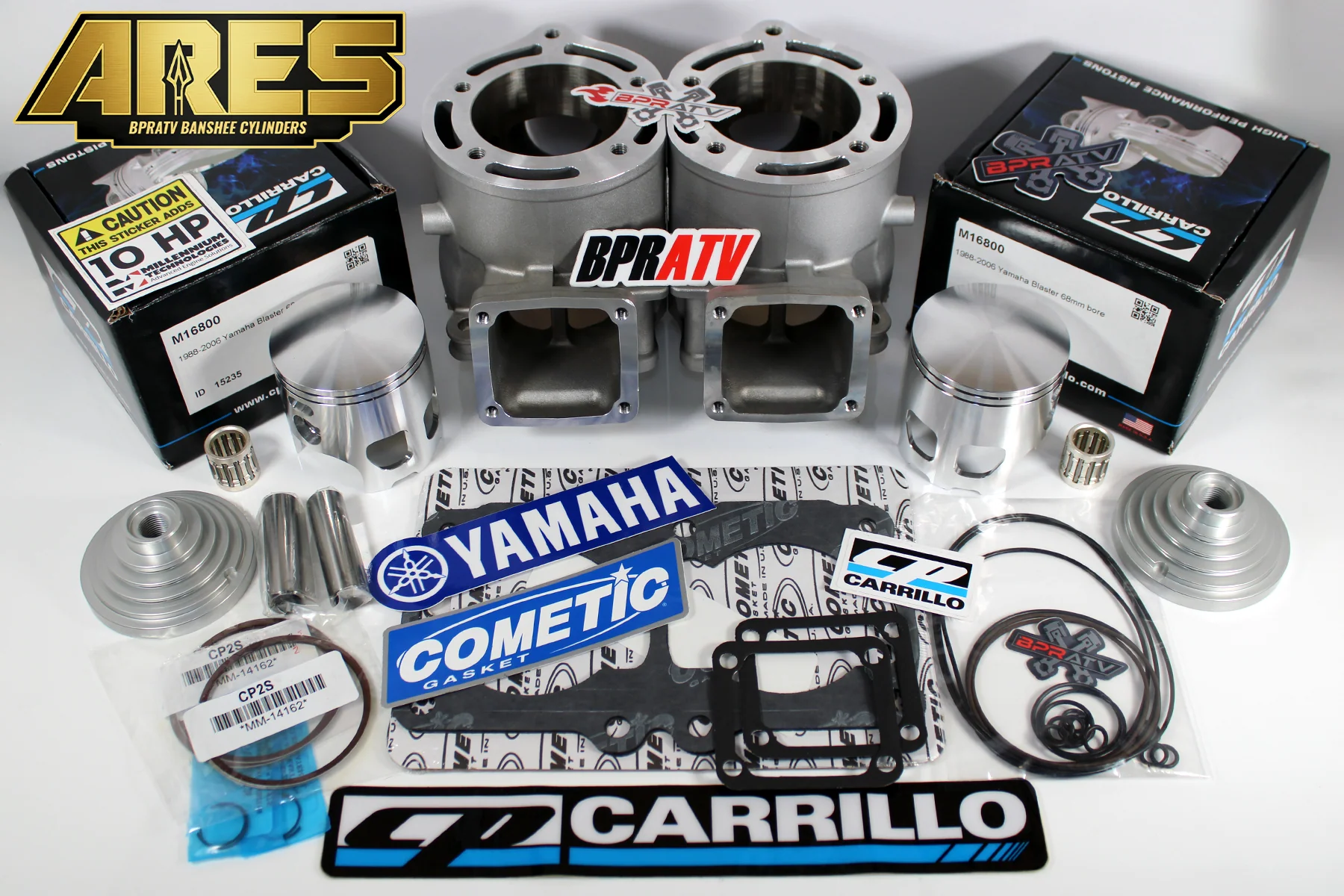 Yamaha Banshee 421cc ARES 68mm Nikasil Cylinder Stroker Kit CP-Carrillo Pistons! - Image 2