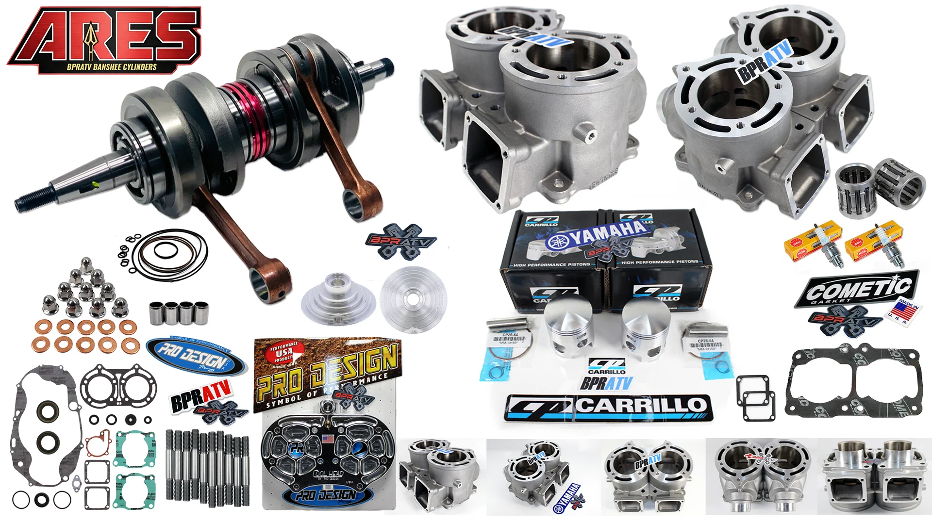 Banshee 421cc ARES 68mm Athena-Style Kit CP Pistons Stroker Pro Cool Head BPRATV - Image 19