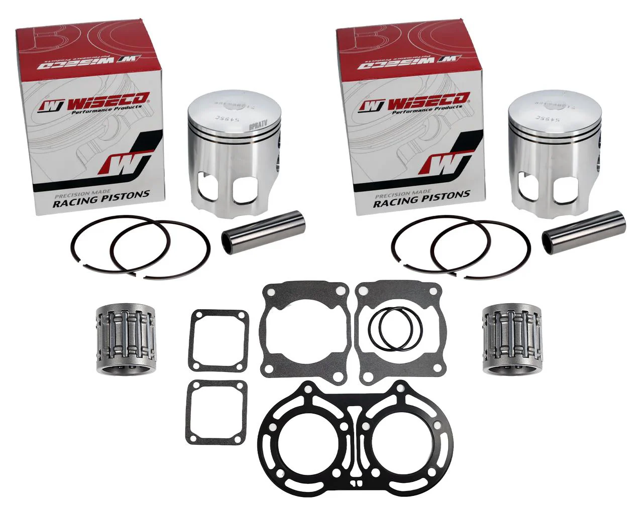Yamaha Banshee 66mm +2 Cylinder Pair Wiseco Pistons Top End Gaskets Top End Kit - Image 5