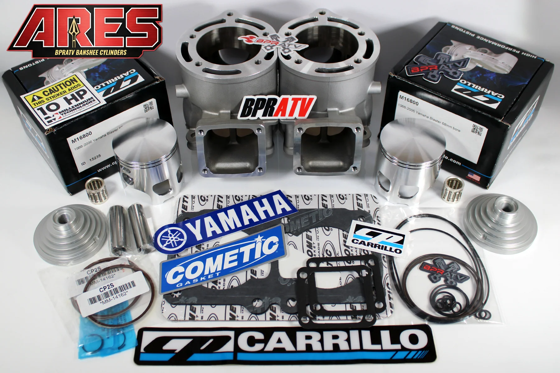 Yamaha Banshee ARES 68mm Cylinders CP Pistons Top End Kit Athena-Style by BPRATV - Image 23